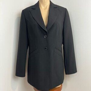 Vintage Taifun Collection Women’s US 10 Black Classic 2 Button Suit Jacket Blaze